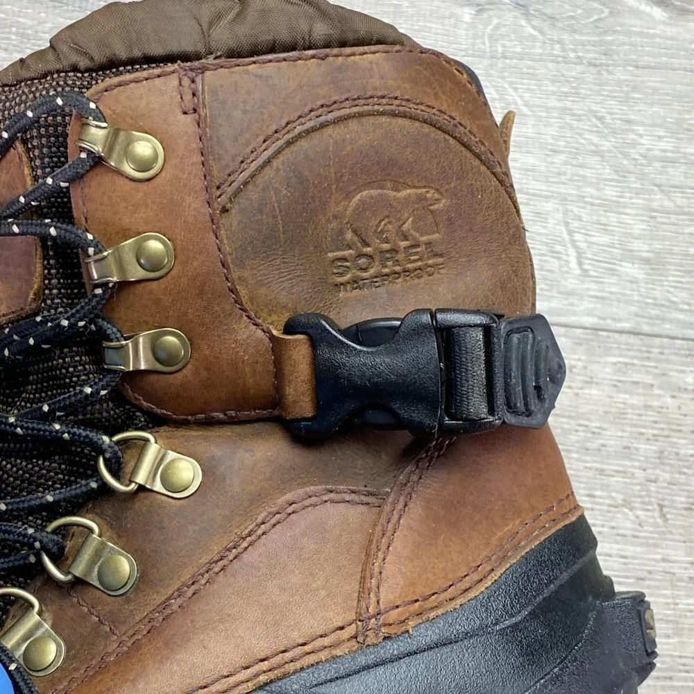 Sorel Boots Mens Size‎ 7 Brown Leather Insulated Waterproof Winter Snow Hiking